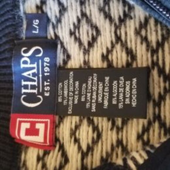 Chaps Men's Sweaters, wool and cotton(sold together) - Picture 3 of 9
